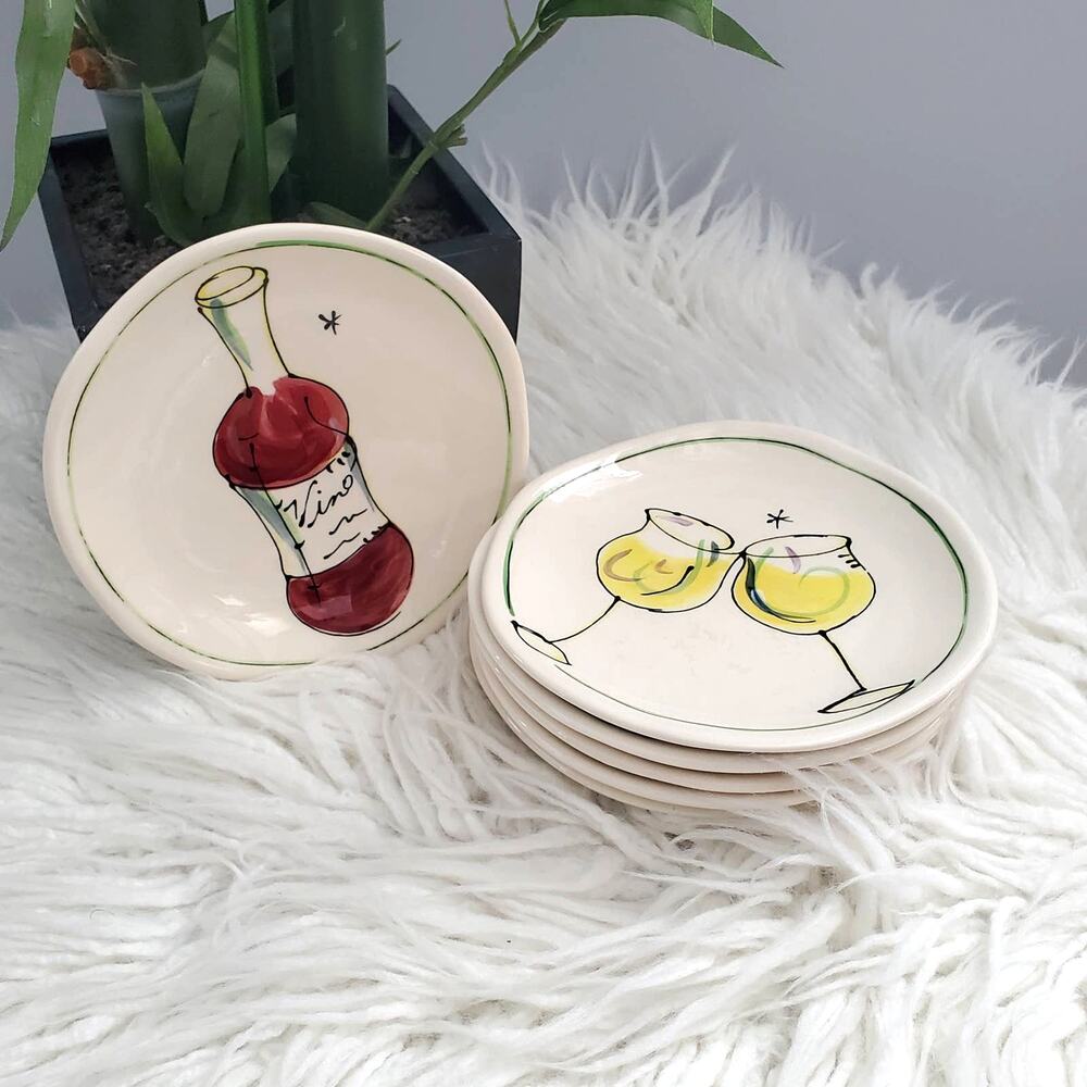 Julia Junkin Studio Vintage Snack Dessert Plates Set of 6